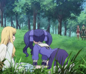 melty and filo in a field